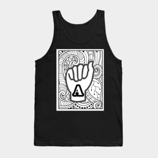 Letter A - asl american sign language Tank Top